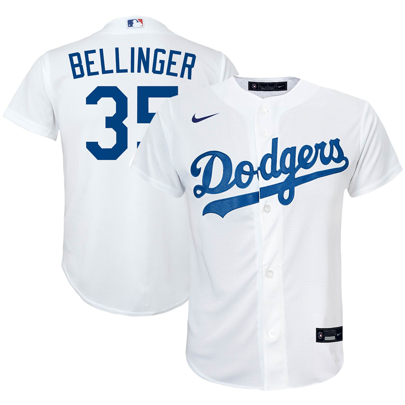 2020 MLB Preschool Los Angeles Dodgers Cody Bellinger Nike White Home 2020 Replica Player Jersey 1->women mlb jersey->Women Jersey